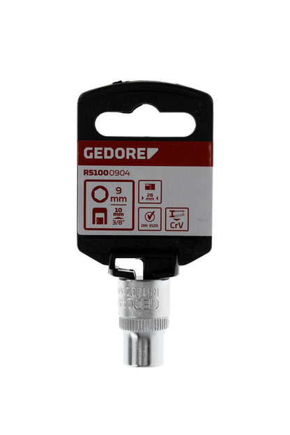 GEDORE red R51000904 - Douille 3/8", hexagonale, 9 mm L=28 mm