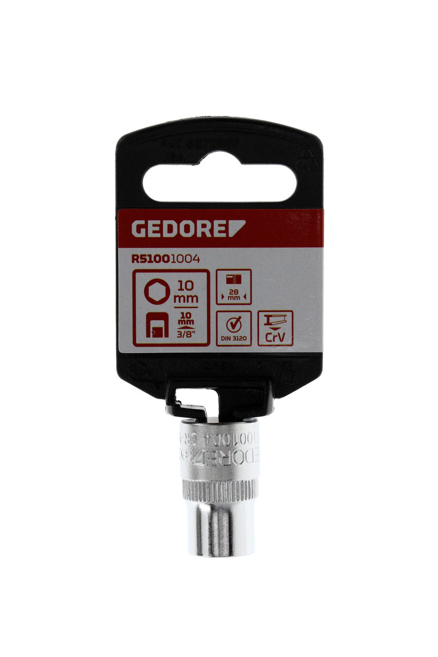 GEDORE red R51001004 - Douille 3/8", hexagonale, 10 mm L=28 mm