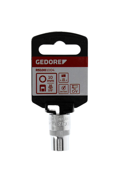 GEDORE red R51001004 - Douille 3/8", hexagonale, 10 mm L=28 mm