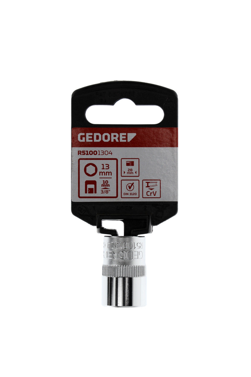 GEDORE red R51001304 - Douille 3/8", hexagonale, 13 mm L=28 mm