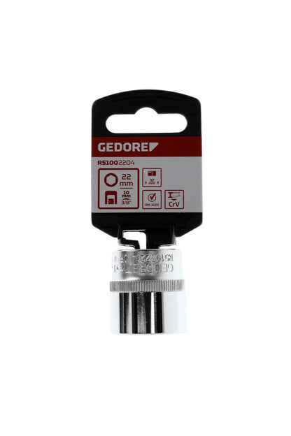 GEDORE red R51002204 - Douille 3/8", hexagonale, 22 mm L=32 mm