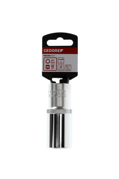 GEDORE red R61002414 - Douille 1/2", hexagonale, 24 mm L=77 mm