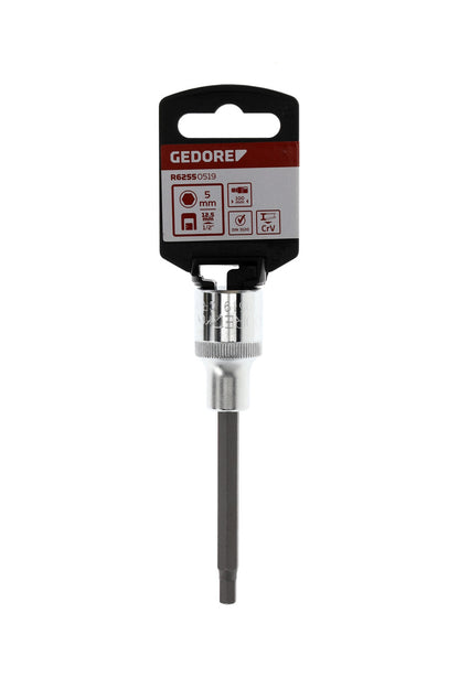 GEDORE red R62550519 - Douille de tournevis 1/2" 5 mm L=100 mm