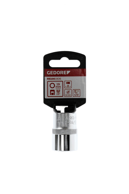GEDORE red R61001906 - Douille 1/2", hexagonale, 19 mm L=38 mm