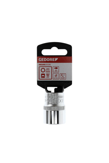 GEDORE red R61002006 - Douille 1/2", hexagonale, 20 mm L=38 mm