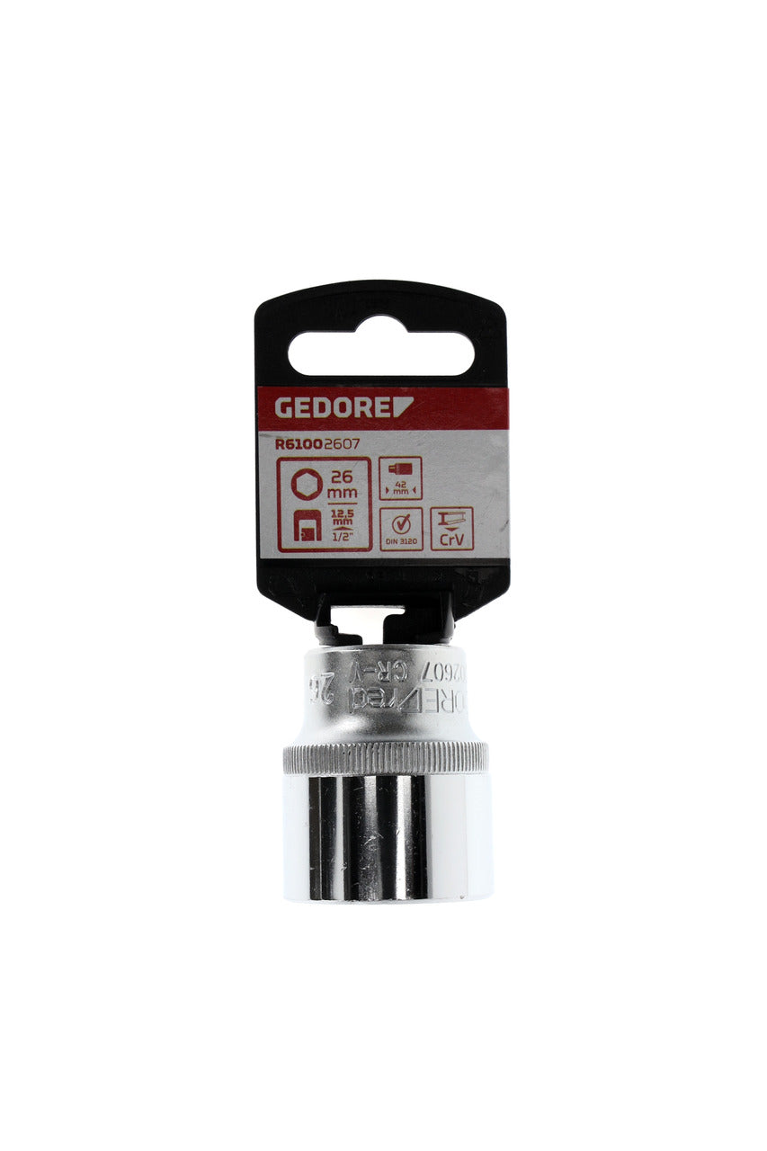 GEDORE red R61002607 - Douille 1/2", hexagonale, 26 mm L=42 mm