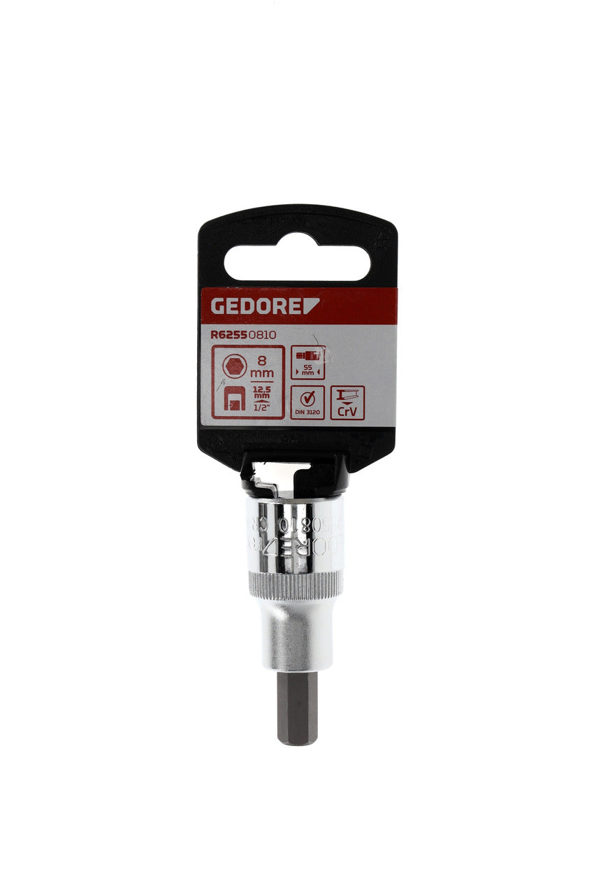 GEDORE red R62550810 - Douille de tournevis 1/2" 8 mm L=55 mm