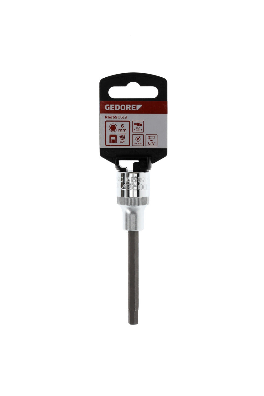 GEDORE red R62550619 - Douille de tournevis 1/2" 6 mm L=100 mm
