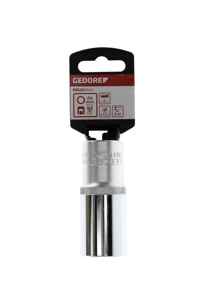 GEDORE red R61102414 - Douille 1/2", bi-hexagonale, 24 mm L=77 mm