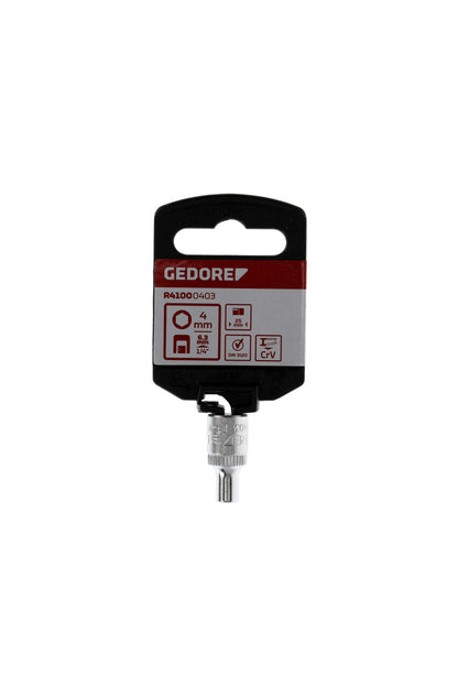 GEDORE red R41000403 - Douille 1/4", hexagonale, 4 mm L=25 mm