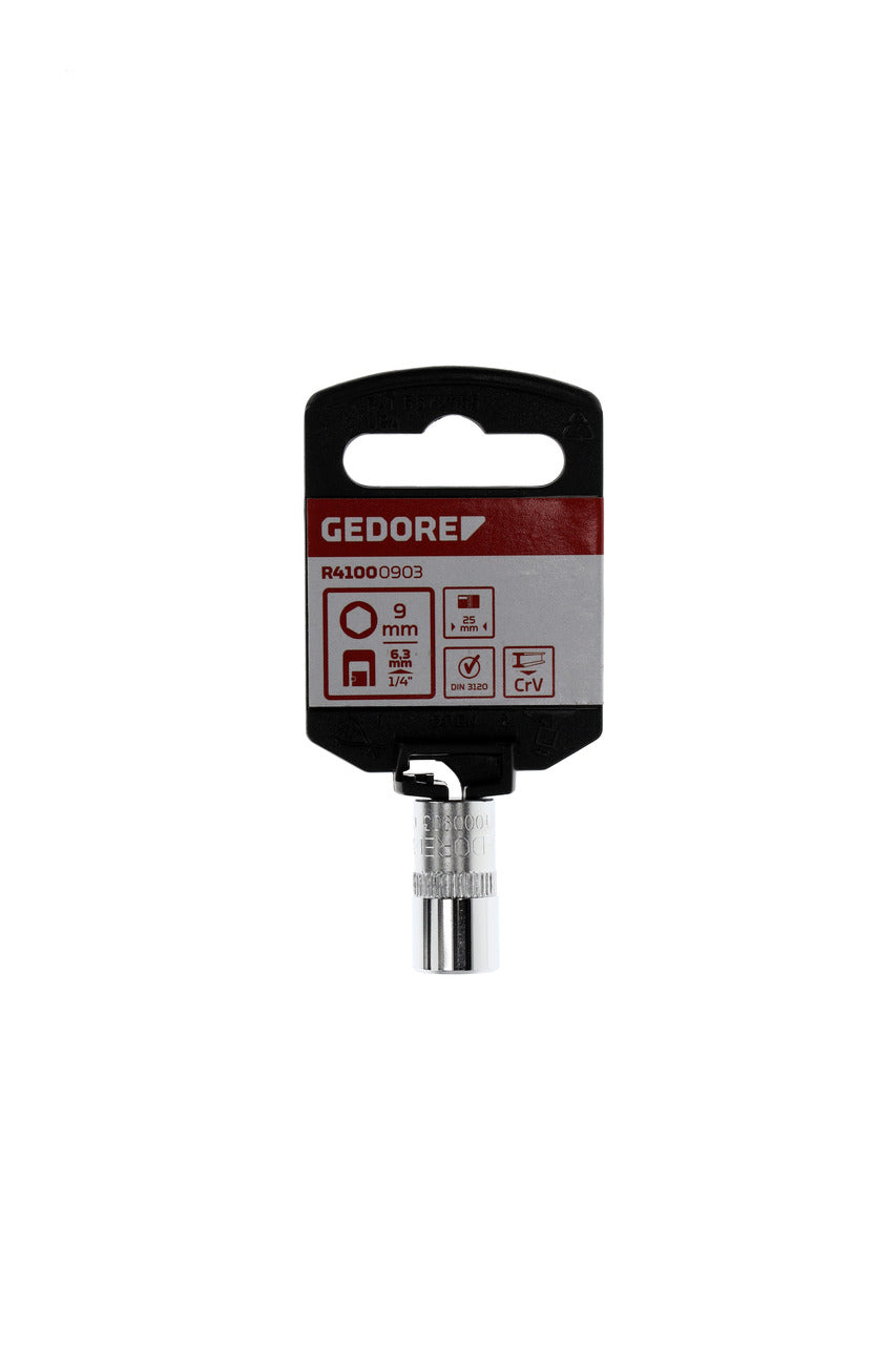 GEDORE red R41000903 - Douille 1/4", hexagonale, 9 mm L=25 mm