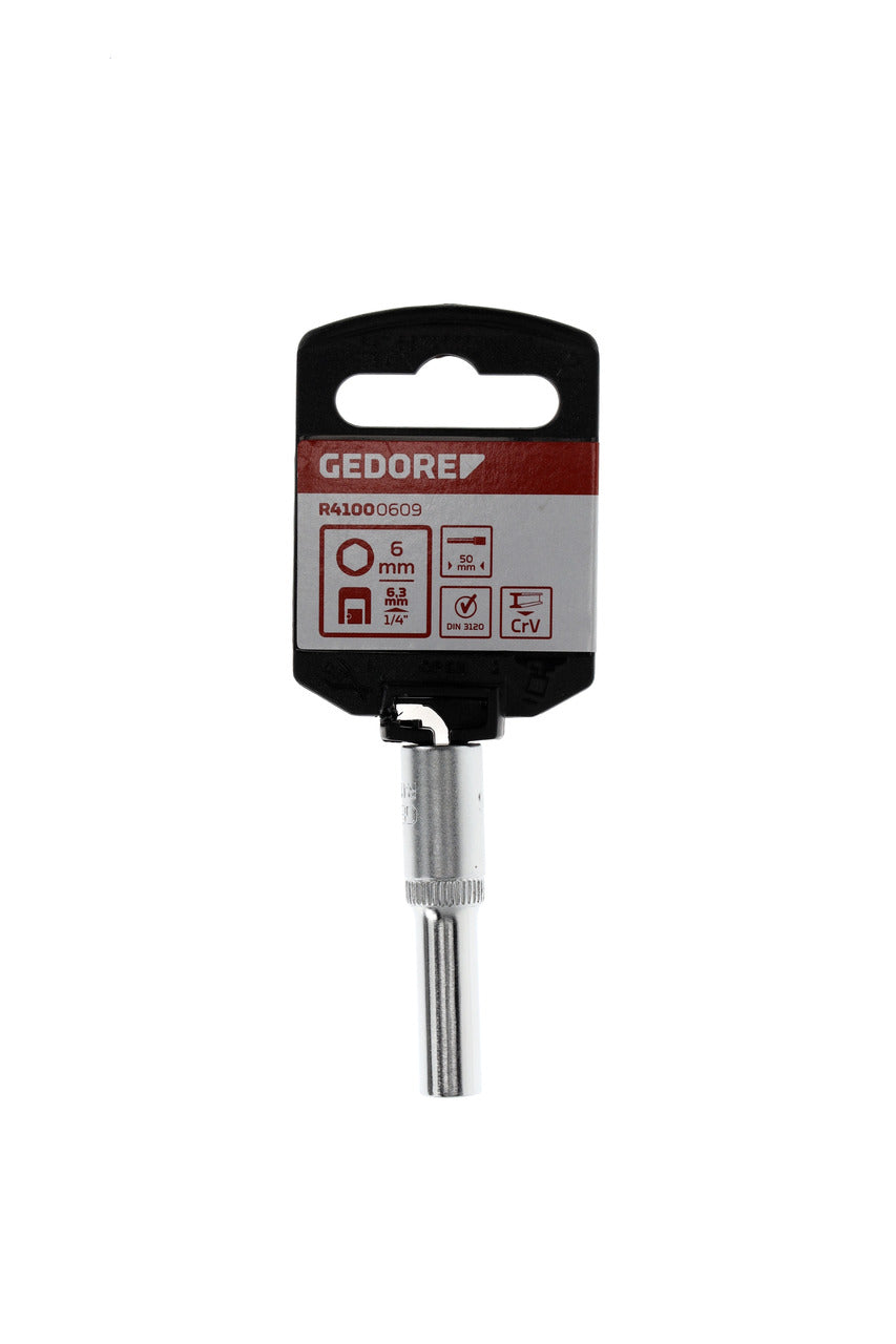 GEDORE red R41000609 - Douille 1/4", hexagonale, 6 mm L=50 mm