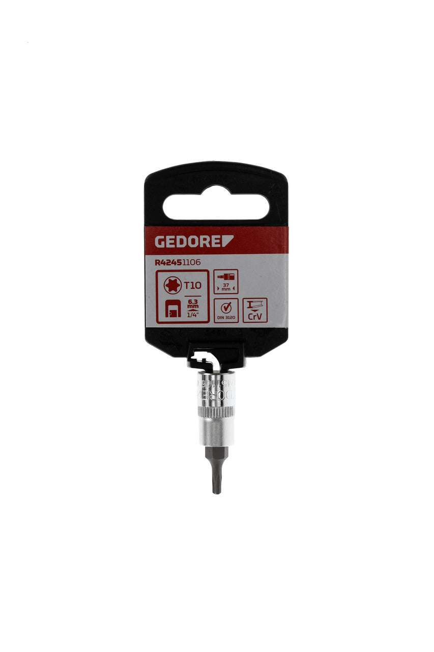GEDORE red R42451106 - Douille de tournevis 1/4" TORX T10 L=37 mm