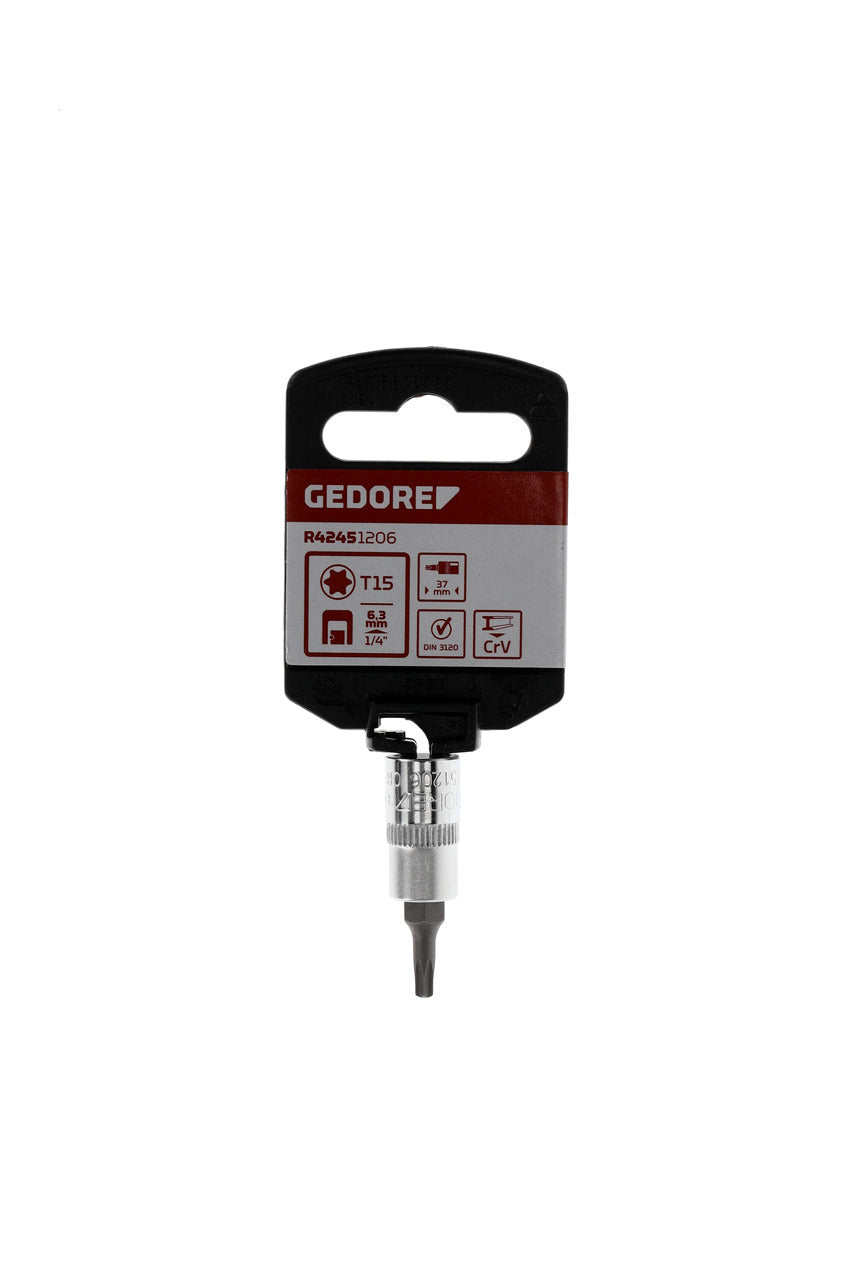 GEDORE red R42451206 - Douille de tournevis 1/4" TORX T15 L=37 mm