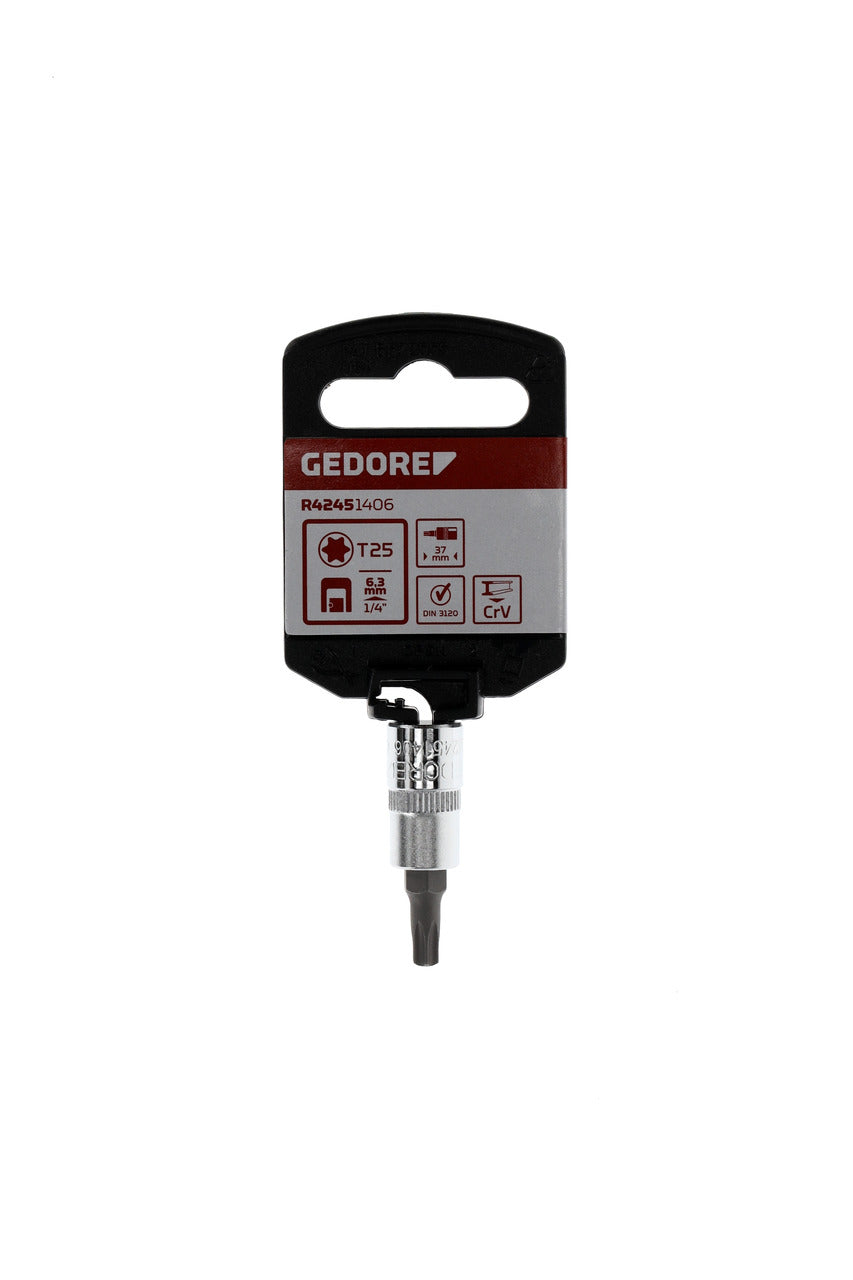 GEDORE red R42451406 - Douille de tournevis 1/4" TORX T25 L=37 mm