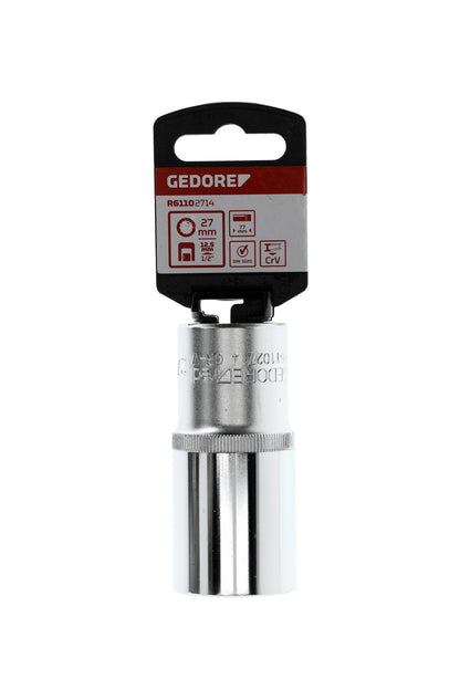 GEDORE red R61102714 - Douille 1/2", bi-hexagonale, 27 mm L=77 mm