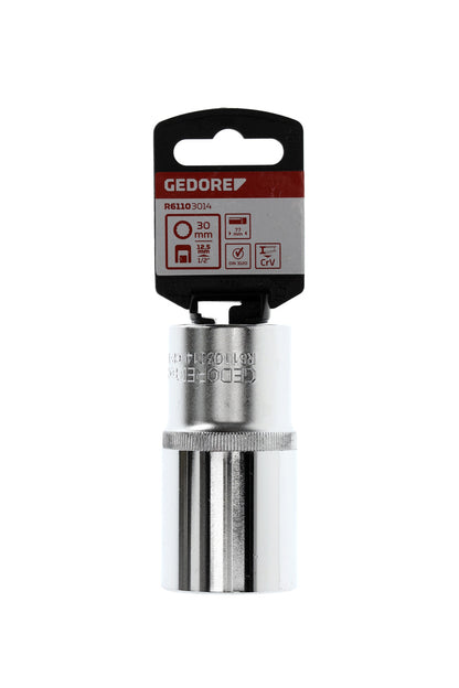 GEDORE red R61103014 - Douille 1/2", bi-hexagonale, 30 mm L=77 mm