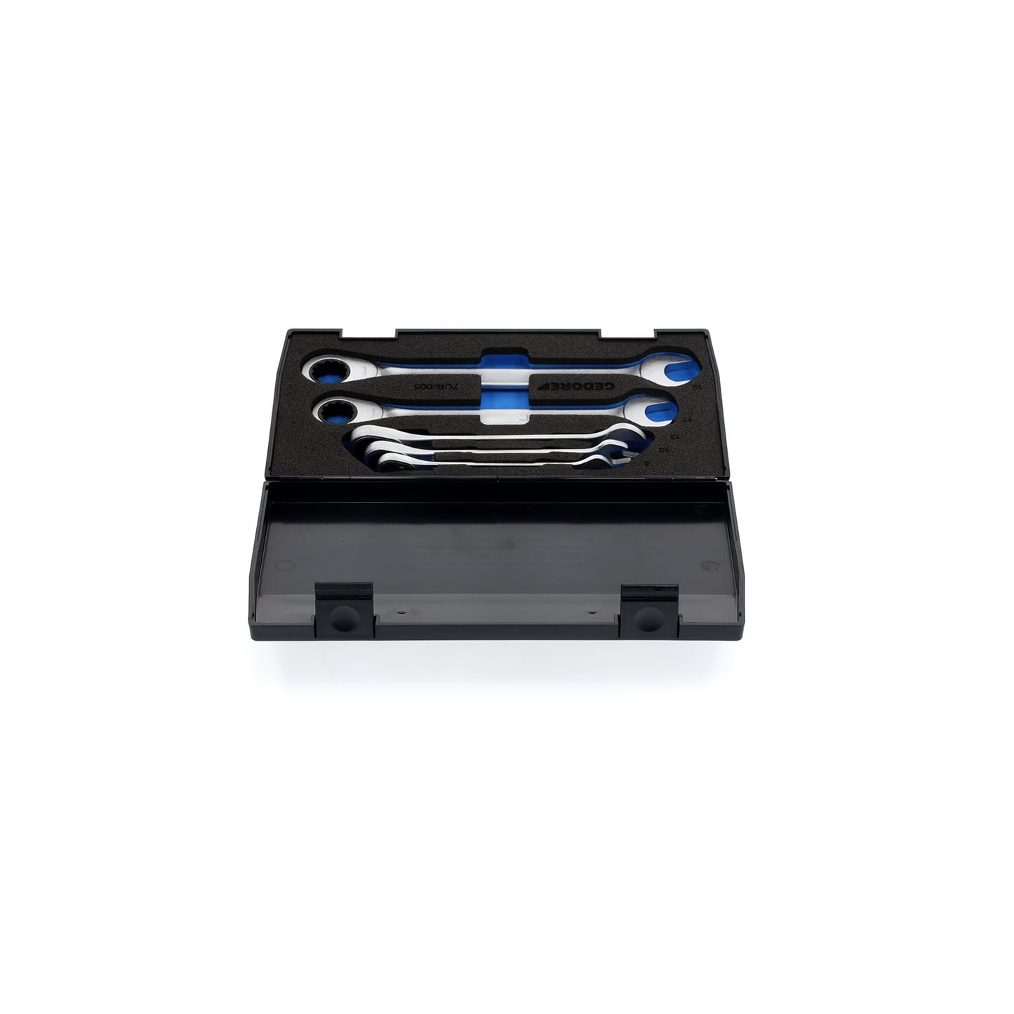 GEDORE 7 R-005 - Juego de 5 llaves combinadas de carraca en caja de plástico