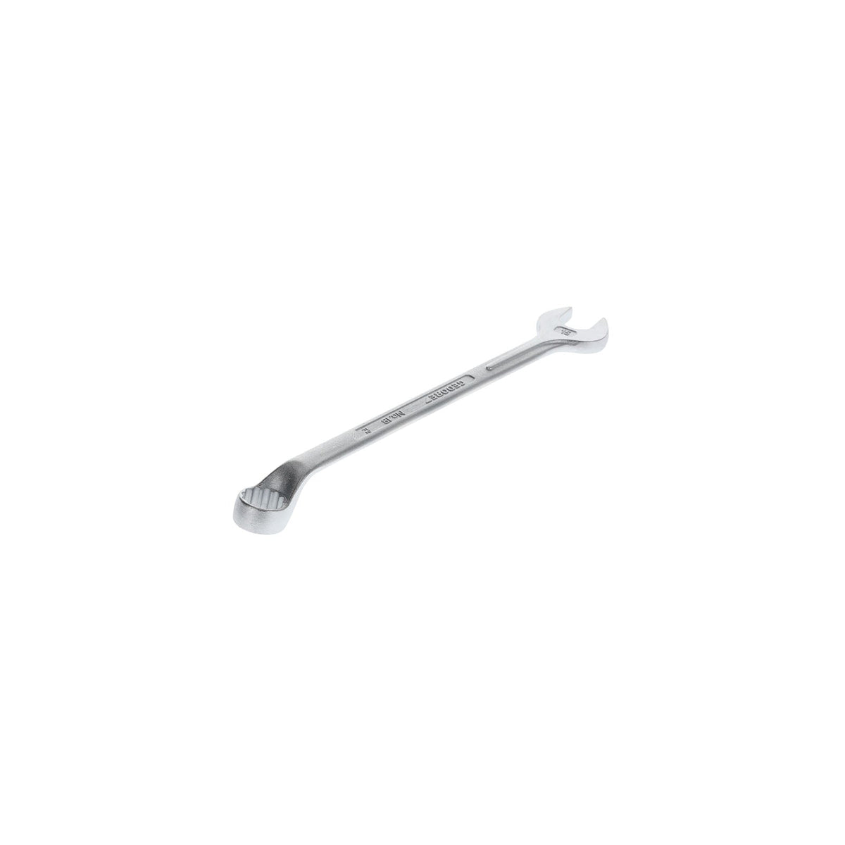 Llave Combinada Acodada, 15mm: Llave combinada acodada con boca abierta y extremo poligonal