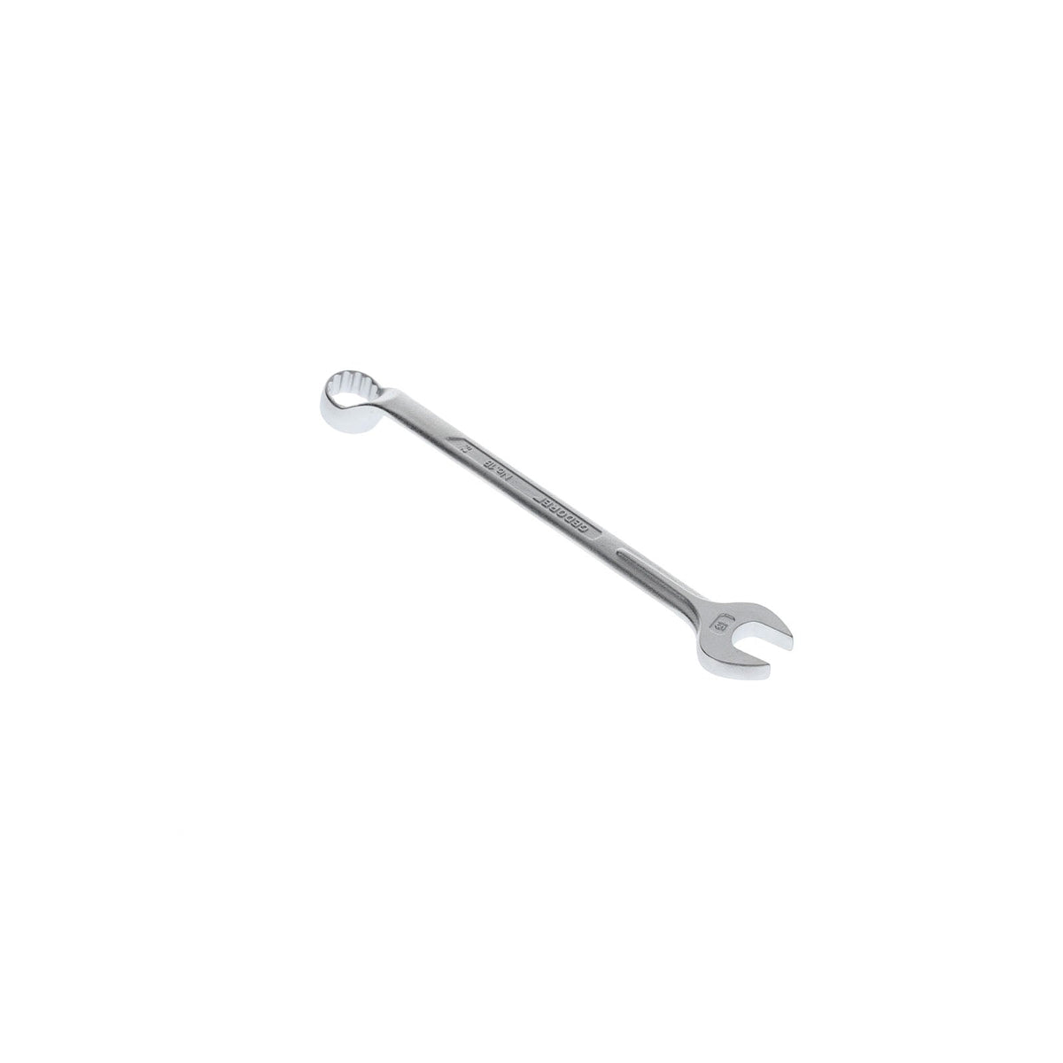 Llave Combinada Acodada, 15mm: Llave combinada acodada, boca abierta y extremo estrellado opuesto