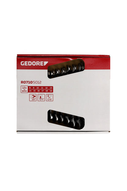 GEDORE red R07105012 - Jeu de 12 clés mixtes à cliquet, 8-19 mm
