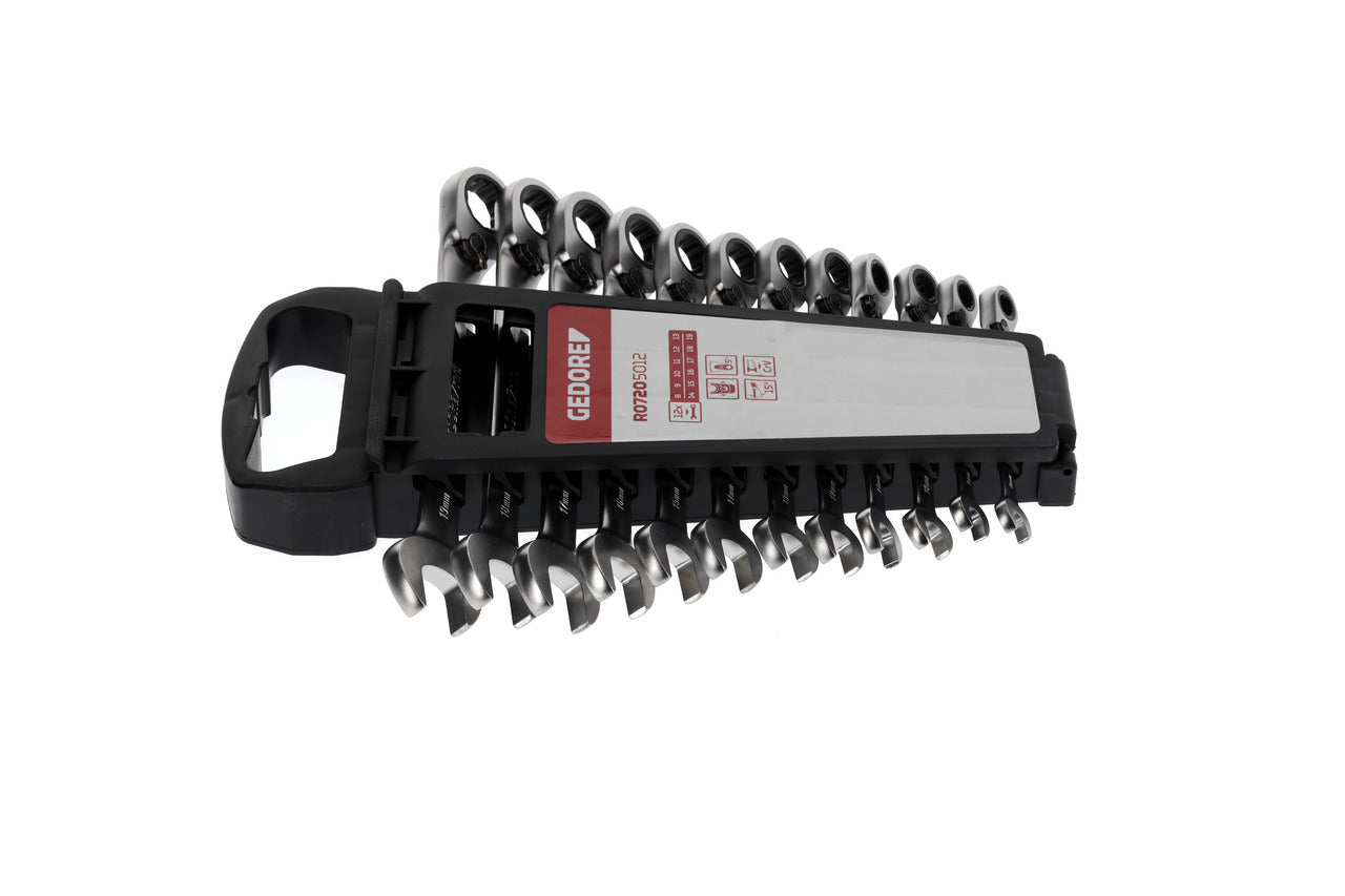 GEDORE red R07205012 - Jeu de 12 clés à cliquet combinées 8-19 mm