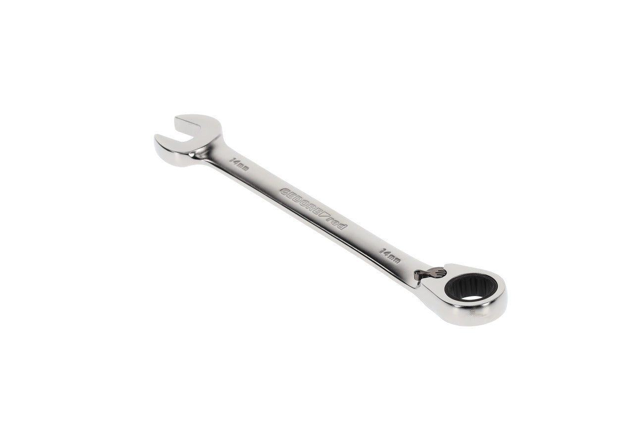 GEDORE red R07200140 - Clé combinée à cliquet avec levier de changement de vitesse, 14 mm L=190 mm