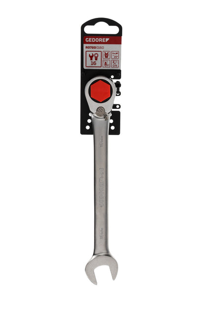 GEDORE red R07200160 - Clé combinée à cliquet avec levier de changement de vitesse, 16 mm L=204 mm