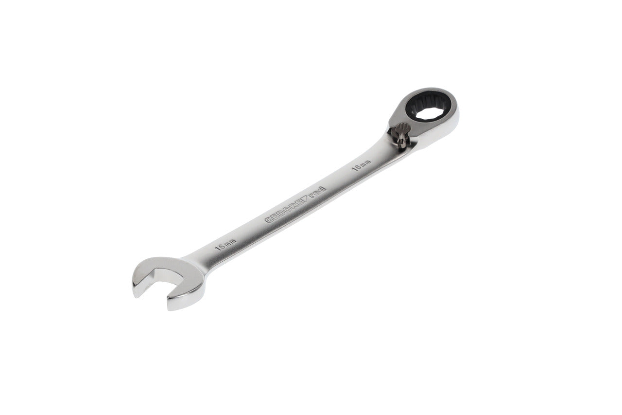 GEDORE red R07200160 - Clé combinée à cliquet avec levier de changement de vitesse, 16 mm L=204 mm