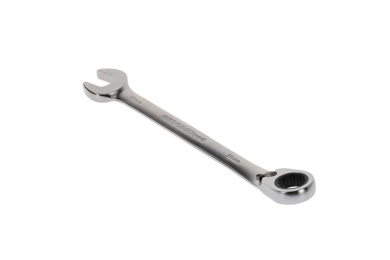 GEDORE red R07200180 - Clé combinée à cliquet avec levier de changement de vitesse, 18 mm L=245 mm