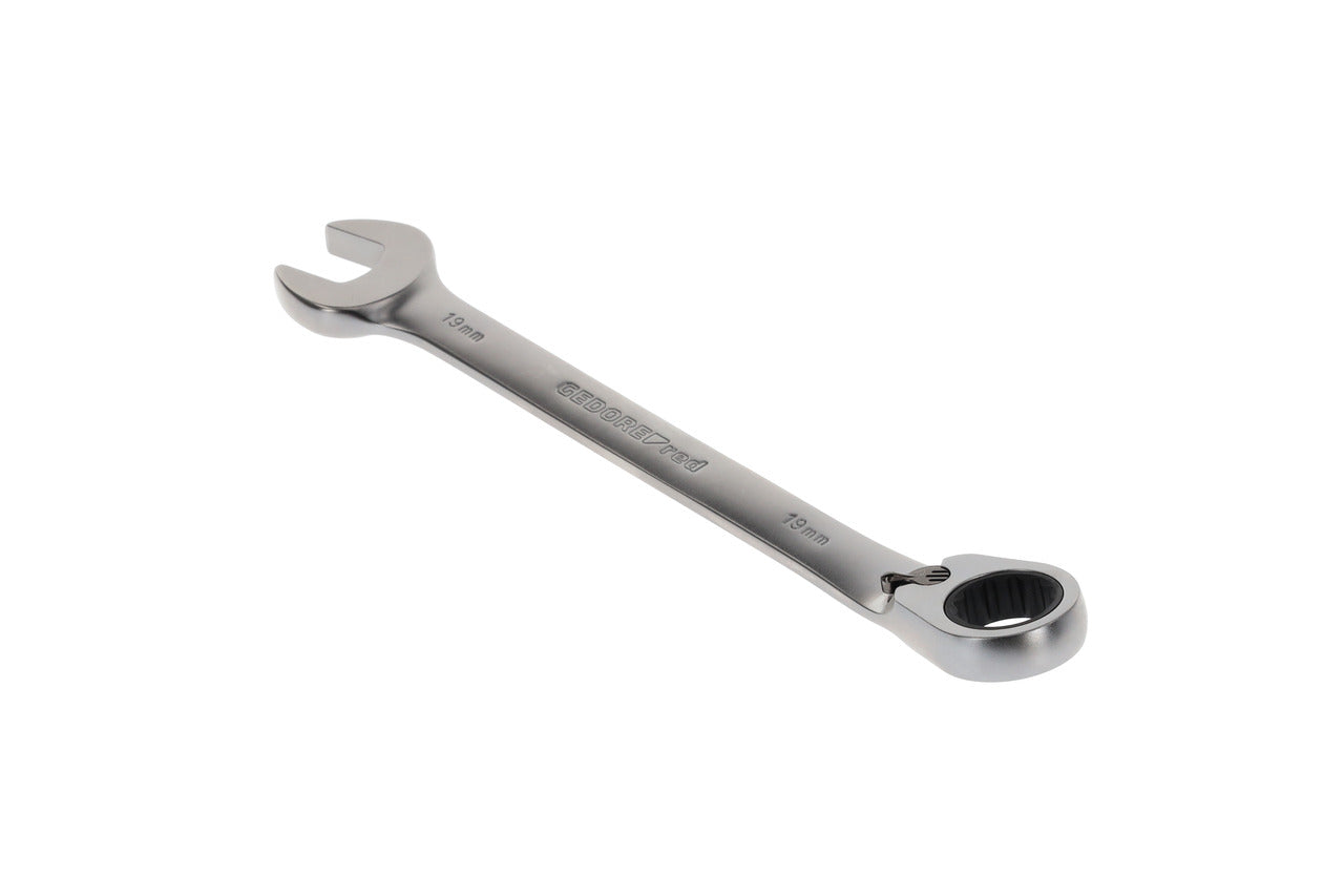 GEDORE red R07200190 - Clé combinée à cliquet avec levier de changement de vitesse, 19 mm L=245 mm