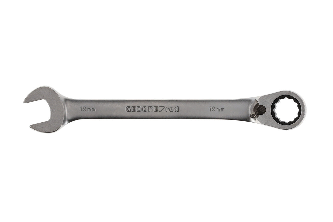 GEDORE red R07200190 - Clé combinée à cliquet avec levier de changement de vitesse, 19 mm L=245 mm