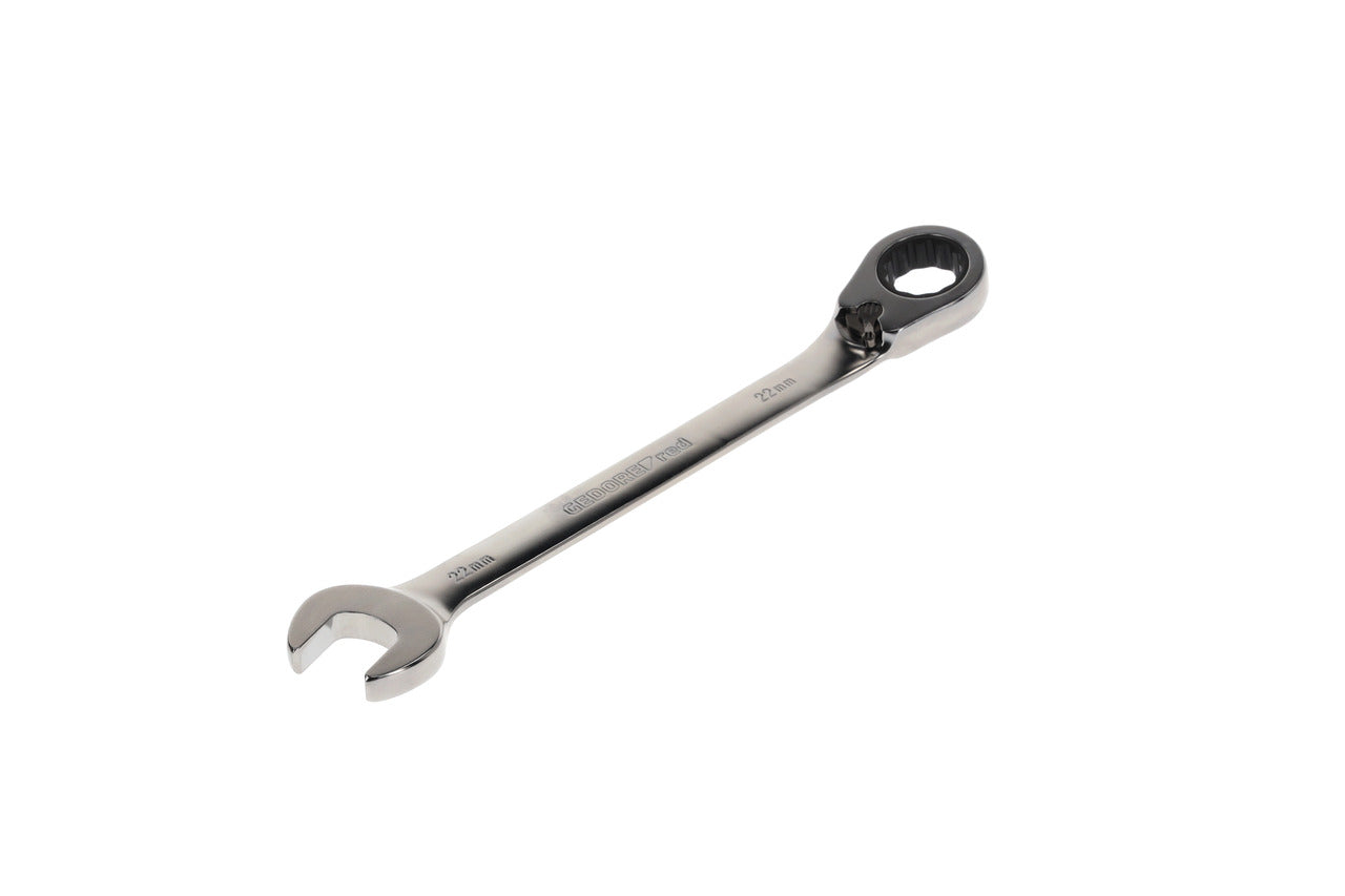 GEDORE red R07200220 - Clé combinée à cliquet avec levier de changement de vitesse, 22 mm L=280 mm