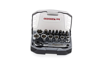 GEDORE red R49005023 - Jeu de douilles et embouts 1/4" 6-13 mm, 23 pièces