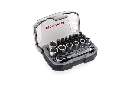 GEDORE red R49005023 - Jeu de douilles et embouts 1/4" 6-13 mm, 23 pièces