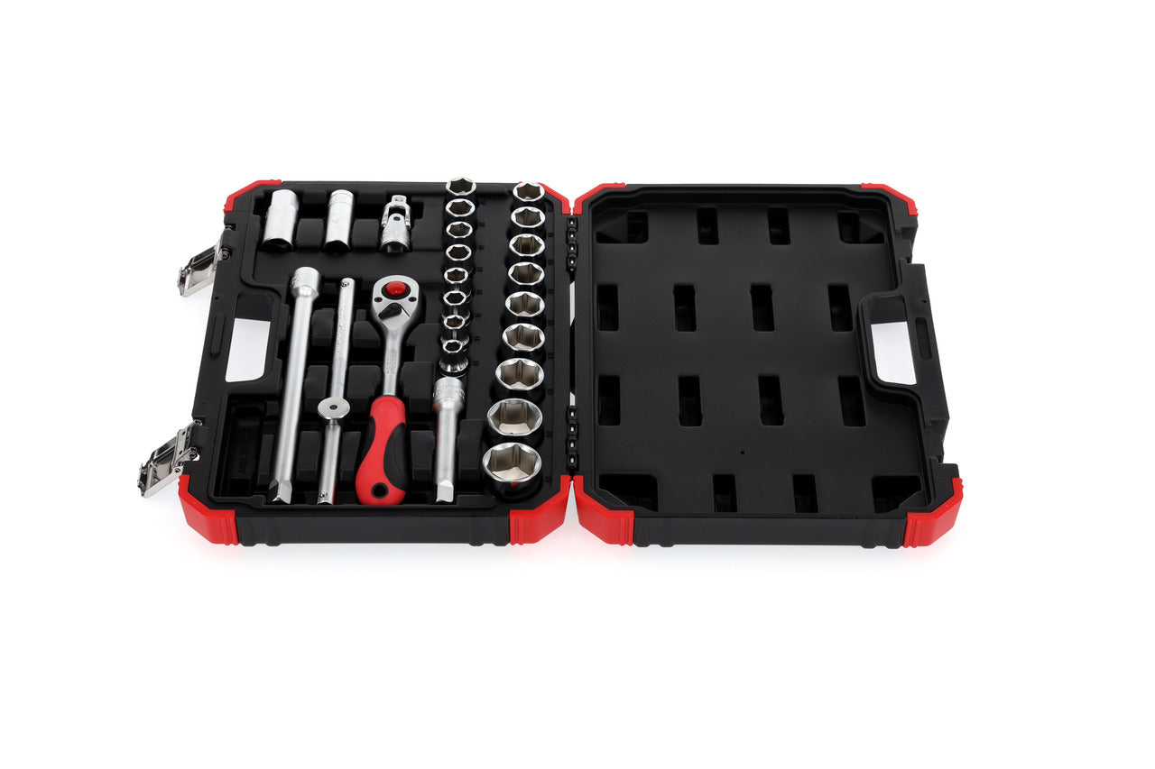 R69003024 - Juego de llaves de vaso 1/2" 10-32 mm, 24 piezas