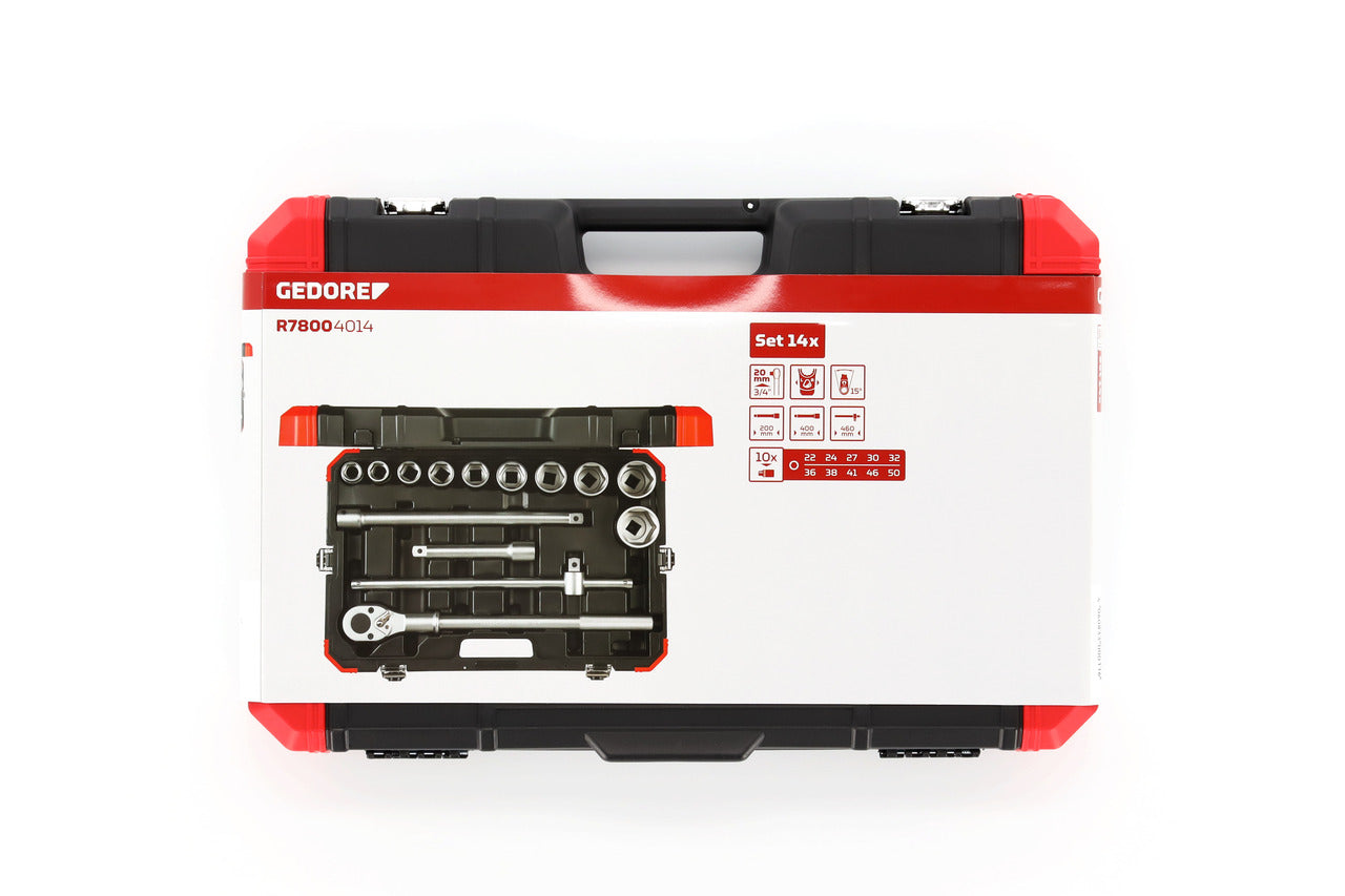 GEDORE red R78004014 - Jeu de douilles 3/4" 22-50 mm, 14 pièces
