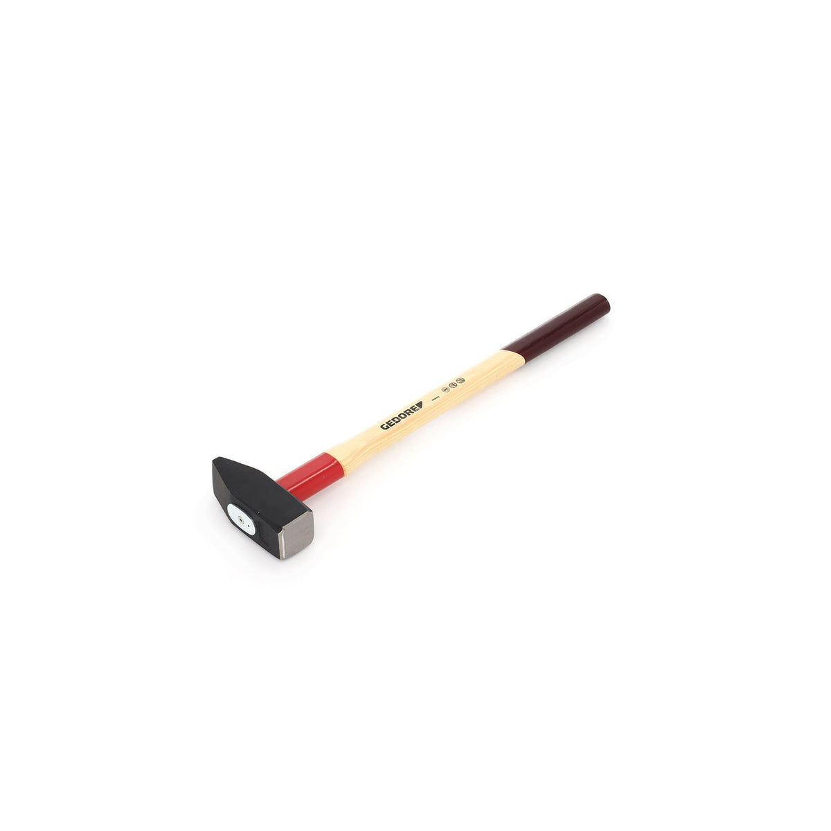 609 H - Martillos de fragua ROTBAND con mango de madera de nogal: Martillo de fragua con cabeza negra y mango de madera
