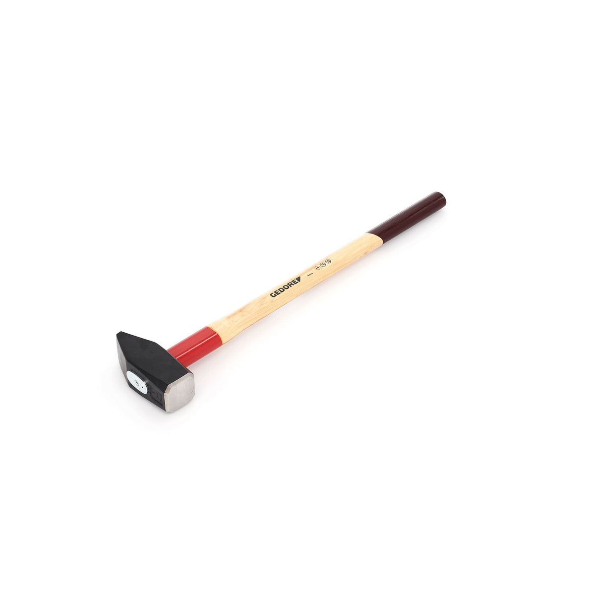 609 H - Martillos de fragua ROTBAND con mango de madera de nogal: Mazo con cabeza metálica negra y mango largo de madera