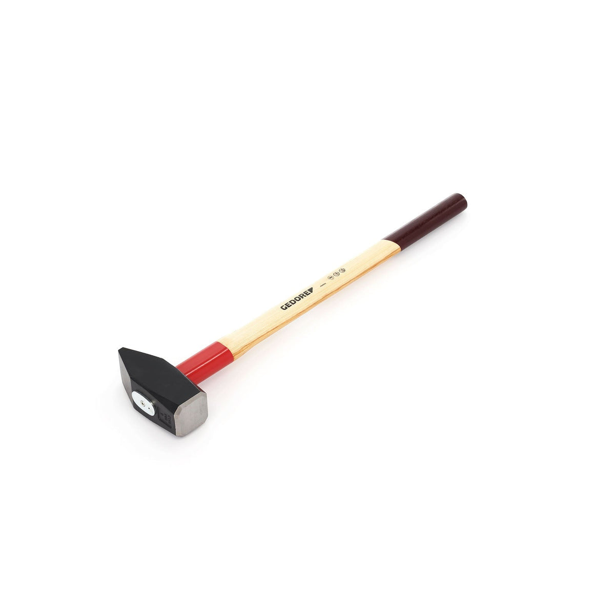 609 H - Martillos de fragua ROTBAND con mango de madera de nogal: Mazo con cabeza metálica negra y mango de madera