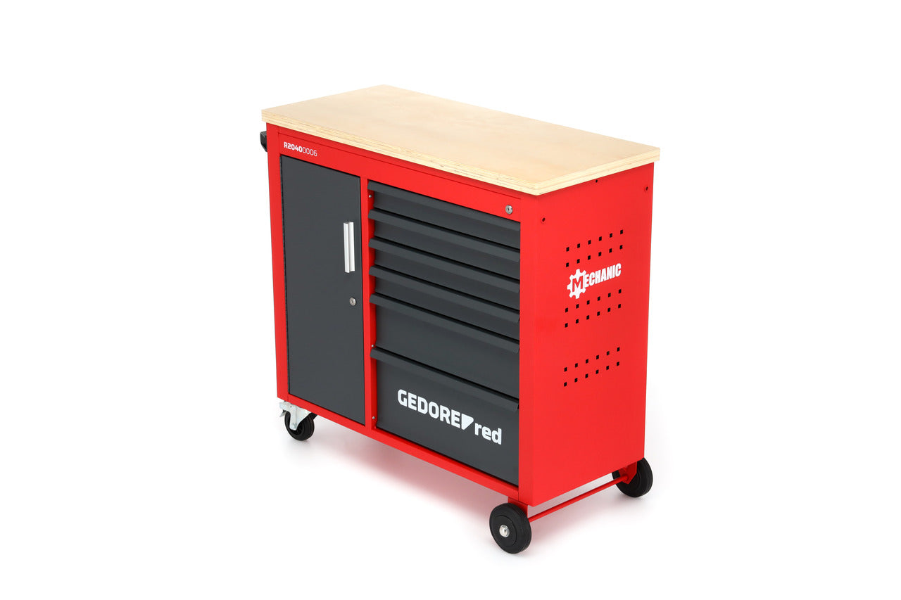 GEDORE red R20400006 - Établi mobile MECHANIC, avec 6 tiroirs 988x431x935 mm