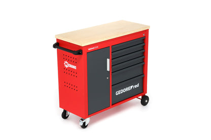 GEDORE red R20400006 - Établi mobile MECHANIC, avec 6 tiroirs 988x431x935 mm