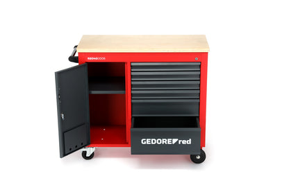 GEDORE red R20400006 - Établi mobile MECHANIC, avec 6 tiroirs 988x431x935 mm