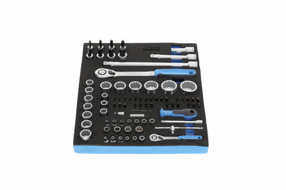 Juego de vasos y puntas 1/4"+1/2" (módulo Check-Tool) Gedore TS CT2-D19-D20 · 81 piezas
