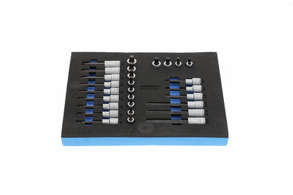 TS CT2-ITX19 - Jeu de douilles tournevis 1/2" sur module en mousse Check-Tool bi-matière, 28 pièces