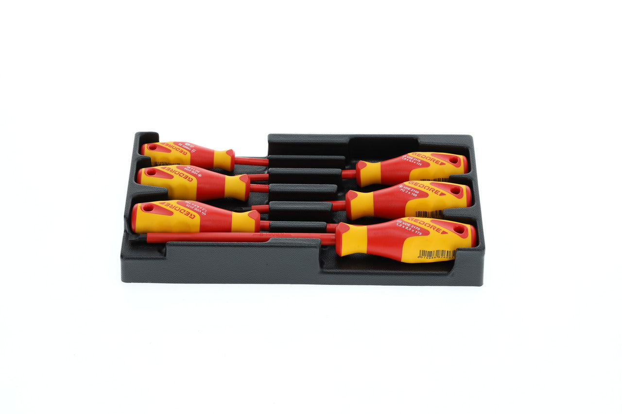 GEDORE 1500 ES-VDE 2170 PZ - Jeu de tournevis PZ isolés VDE en module plastique ES