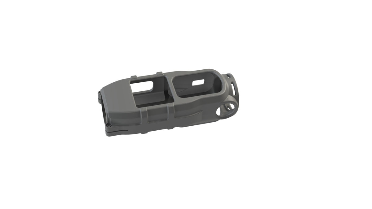 ETCP-P - Protector para E-torc P: Funda protectora de plástico gris con dos aberturas rectangulares