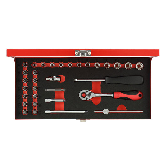 GEDORE red R49014033 - Jeu de douilles 1/4", 4-13 mm, 33 pièces