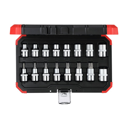 R68003016 - Juego de llaves de vaso 1/2" TX E10-24 T30-70, 16 piezas