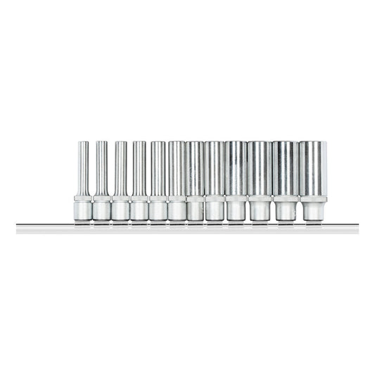 GEDORE red R41008012 - Jeu de douilles hexagonales 1/4" avec rail, 12 pièces